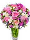 Bouquet di fiori rosa e bianchi