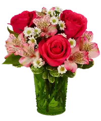 Bouquet colori rosa e rosso